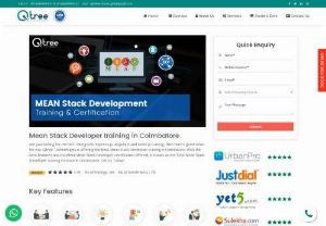 Mean Stack Developer Training Institute in Coimbatore- Software Training in Coimbatore - Qtree Technologies is the best Mean stack training institute offering the best Bootstrap training in Coimbatore, expert guidance and 100% placement assistance with Real Time Projects.