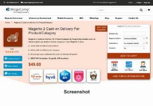 Magento 2 Cash On Delivery Per Product/Category - MageComp\'s Magento 2 Cash on Delivery Per Product/Category provides an option of cash on delivery per category and per product in your Magento 2 store.