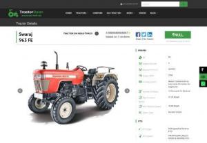 Swaraj 963 Fe Tractor Onroad Price in India,Features,Specification - TractorGyan - swaraj 963 FE is loaded with all new best in class features that deliver performance to meet every requirement of farmers.Swaraj 963 FE Tractor Onroad Price in India. Get more valuable information | Tractor Gyan