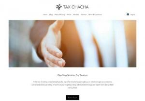 Tax Chacha - Taxchacha is an online based platform to provide Accounting, Gst services and Income tax filing services to small business and salaried class people at a reasonable price

Get all the services done at a very reasonable price compared to market players 
We are just launched and running Introductory offer 
50% off on all plans Offer lasts till September 15th 

Our Services :
We provide you Income tax Gst and accounting services fully online and hassle free 
You need not worry about the due