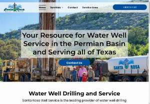 Best Water Well Drilling Service in San Angelo - Santa Rosa Well Service is the leading provider of water well drilling services in San Angelo. They are locally owned and operated businesses and an accomplished water well drilling company.
