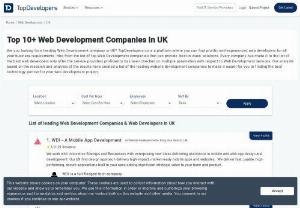 Top Web Developers & Software Development Companies in UK - An extensively researched list of top Web developers in the UK with ratings & reviews to help find the best Software development companies.