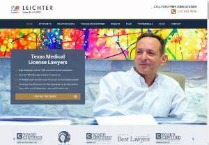 Leichter Law Firm PC - The Texas medical license lawyers of the Leichter Law Firm PC are devoted to the legal representation of physicians, medical professionals (i.e. nurses, pharmacists, and dentists) in administrative licensing and healthcare matters in both state and federal disputes, regulatory inquiries and investigations, criminal defense and healthcare related transactions. || Address: 1602 E 7th St, Austin, TX 78702, USA || Phone: 512-495-9995