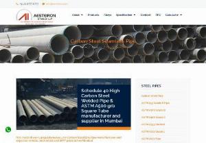 Carbon steel pipe - Buy Carbon steel pipe.Aesteiron Steels LLP manufacturer wide range of product like Carbon Steel Seamless Pipe, Carbon Steel Welded Pipe, Schedule 40 Carbon Steel Pipe, Low Carbon Steel Pipe, Carbon Steel ERW Pipe and more. Visit now!