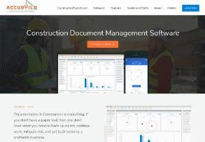 Construction Document Management Software  Accu-Build - Accu-Build\'s Construction Document Management Software is an integrated toolset for electronic storage, retrieval, sharing, and collaboration on all digital documents.