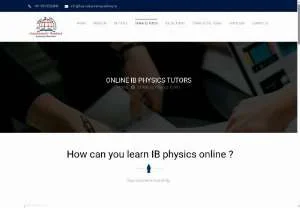 Screenshot of Online IB Physics Tutors