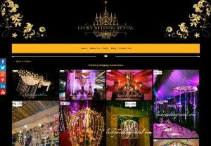 Hangings Decorations, Wedding Rental Items, Event Equipment Rental,Bangalore - Try these beautiful hanging chandelier decorations for rent in your wedding. Lucky wedding rental gives you wedding rental items and event equipment on rent.