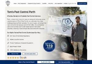 Pest Control Perth - Are you searching for the best pest control in Perth that is both effective and reasonably priced? Have you been looking for an experienced and trustworthy company that provides a pest control treatment and great value for money?
You can always count on getting the best pest control in Perth with Toms Pest Control. Our company has provided pest control treatment all across Sydney that has helped countless individuals and businesses. Whether your property has become infested or if you need...