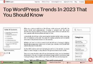 5 WordPress Trends In 2020 That You Should Know - CSSChopper - WordPress is a behemoth in the world of content management systems (CMSs) that comes with excellent functionality and features. This CMS has emerged as the most popular website development platform that powers millions of websites around the world. Day by day technologies is becoming more advanced and sophisticated.