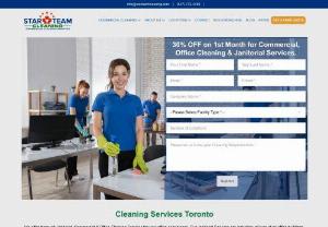 Star Team Cleaning Inc - When it comes to office, commercial and industrial cleaning, you need a company committed to meeting client expectations every time. Star Team Cleaning offers performance results and gives you the best services in the industry. Our staff is fully trained and certified in the latest cleaning techniques. We also use top-of-the-line equipment. Our 100-percent satisfaction guarantee means that we are sure youll love what we have to offer. Call us to get a free quote today.