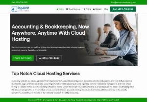 Cloud Hosting Service Provider - Asquare Cloud Hosting located at Upper Darby in the USA offers a wide array of Cloud Hosting Services for different versions of accounting software like- QuickBooks,  Sage,  Quicken,  FreshBooks,  and Xero to enhance your business productivity. We ensure to deliver our hosting services at the affordable prices along with real-time collaboration,  security,  and round the clock support that can make you stand apart from the rest.