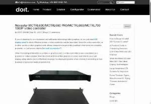 Screenshot of NovaStar MCTRL Series Video Controllers