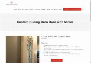 Custom Barn Door with Mirror - Installing the custom Barn Door allows you to maximize their space with convenience.
