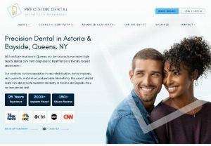 Precision Dental NYC - Queens dentists serving Astoria, NY who can treat most dental health conditions. Whether you need periodontics, orthodontics, pediatric or cosmetic dentistry, the board certified husband and wife dentists at Precision Dental of Queens, NY make you comfortable and confident as they treat your oral health and maintain your dazzling smile.