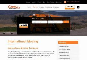 International Moving Company |International Movers - Carey Moving and Storage is an experienced international moving company offering all type of relocation services around globe. Call Carey today!