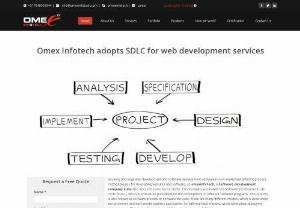 Web Development Services | Omex Infotech - Omex Infotech is growing web development Company we works with the Software Development Life Cycle (SDLC), which is a structure prescribed for the development of different software programs. This process is also known as software process or software life cycle. There are many different models, which is used under the processes and each model explains approaches for different kind of tasks, which takes place during the entire process.