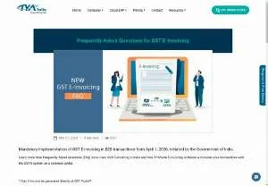 Screenshot of Frequently Asked Questions for GST E-Invoicing