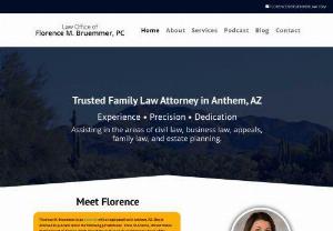 breach of contract anthem az - Attorney Florence M. Bruemmer in Anthem, AZ specializes in Family Law, Appellate Court and Business Law. If you want Justice you need Florence on your side. For service related details visit our site.