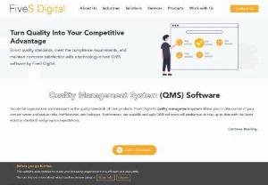 Best Quality Management Software - FiveSdigital - Best QMS helps the company to coordinate and manage their systems to satisfy all regulation and customer requirements, while still continuously improving their efficiency and effectiveness. best service provides by FiveSdigital.