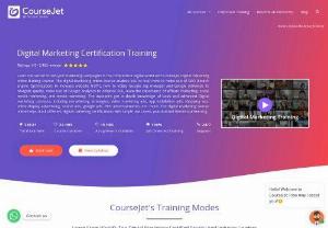 Digital Marketing Certification Training - Learn the essentials of digital marketing by enrolling in the CourseJet Digital Marketing course. Our experienced trainers will make you understand multiple domains of digital marketing which include Search Engine Optimization (SEO) pay-per-click Social media digital analytics conversion optimization blogging content mobile and email marketing. Apart from the training, you will work with real-world digital marketing applications to gain practical knowledge.