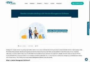 Screenshot of Vendor Management Software for Complex Dealings