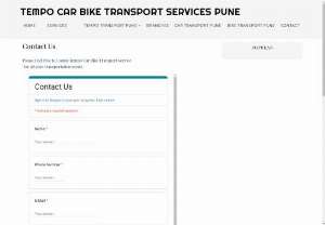 Tempo Bike Car Transport Service Pune - Tempo Bike Car Transport Service Pune is a Transportation company with an experience of more than 10 years we are a pioneer in providing Transportation services in Pune city locally to Pan India.
On-Demand Tempo Service In Pune | Pune Tempo Service | Tempo Pune   


             Tempo Bike Car Transport Service Pune is a Transportation company possess years of experience in providing tempo service in Pune city locally to Pan India. we have a fleet of vehicle to accomplish this task and...