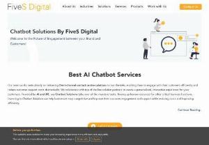 Best Chatbot Solutions - FiveSdigital - Best smart chatbots for multi channel messaging on our revolutionary platform. Best Chatbot solution service provides by FiveSdigital. The Chatbot development services with AI, our automate simple tasks.