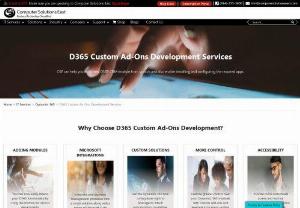 D365 Custom Ad-Ons Development USA - CSE offer Services for D365 Custom Add-ons in USA including consulting, timely implementation, app integration, custom configuration and many more.