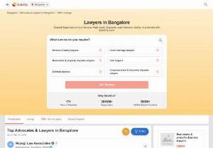 Consult Famous Lawyers in Bangalore - Hire best lawyers in Bangalore for civil, criminal, divorce and family cases at best consulting charges. Get instant quote from leading advocates in Bangalore.