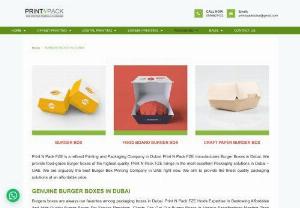 Incredible Burger Boxes in Dubai | Food Grade Burger Box UAE - Burger Boxes in UAE | Food Grade Burger Boxes in Dubai | Superior Quality | Affordable Price | Food board box | Craft Paper Box | Food Safe | Laminated | Colorful