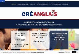 CREANGLAIS - LEARN ENGLISH WITH CREANGLAIS English lessons, my training, mother tongue, English for , English for children, CPF, , TEFL, Quailopi