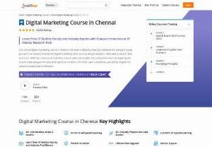 Digital marketing courses in Chennai with placement - Intellipaat offers one of the best Digital Marketing program in Chennai. In this training program,  you will become proficient in all the tools and technologies involved in the field of Digital Marketing,  such as SEO,  crawling,  SERPs,  on-page optimizations,  etc. Moreover,  you will attain the skills required to become proficient in this field. Intellipaat provides a 24-hour online assistance platform where you can get a resolution to all your queries.