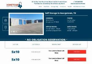 Contact Hometown Self Storage at Georgetown - Get affordable and cleaner storage in Georgetown with us. At Hometown Self Storage, we offer a wide range of storage spaces to serve the client\'s needs. Get benefits like video surveillance cameras, online staff, and a full security fence while choosing us.