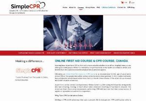 FIRST AID COURSES FOR CANADA - Online CPR Certification Canada is your most convenient online CPR Certification available in Canada. Our job is to ensure that you\'re ready to provide emergency CPR care.  That\'s why our CPR Certification Online training in Canada is OSHA approved.