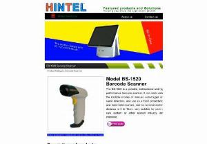 BS-1520 Barcode Scanner - Hintel Singapore - Hintel offers Barcode Scanner for POS system or ticketing system. It can deliver fast and accurate scanning with Bi-directional scanning & 500 scans per second.