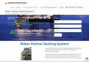 Baker marine jacking system - Singmarine offshore services provides spare parts for Baker Marine Design (BMC) Jacking system. We provide technicians and service engineers for inspection, preventive maintenance & overhauling of the baker marine jacking system complete with spare parts. Singmarine Offshore Services can provide (OEM jacking system parts) or replacement crane parts. We directly procure the spare parts from OPM in accordance to the parts installed by the equipment manufacturer.