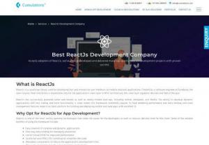 react js development company - As a leading ReactJS development company, Cumulations provides ReactJS development services to create interactive user interfaces for web and mobile apps