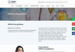 HIPAA Compliance Services | Unify Healthcare Services - We help organisations to meet all the HIPAA Compliance needs by offering the full range of HIPAA Compliance Services at an affordable range of services.