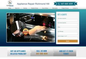 Richmond Hill Appliance Repair - Our company is available to assist you with your much-needed appliance repair services that will never disappoint you. If you have any issues with your appliances, our technicians will gladly resolve it may it be for your washers or your stoves. We enjoy serving our customers and assisting them with any repair.