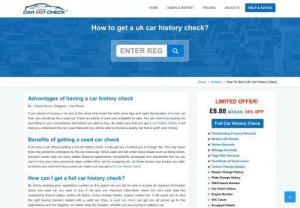 What is a UK car history check? - Getting a car history check can keep you informed and this information is what helps in buying a used car.