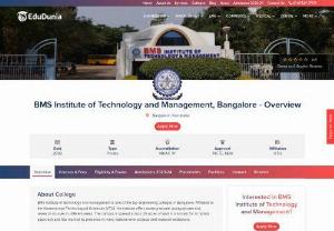 BMS Institute of Technology and Management, Bangalore | EduDunia - BMS Institute of Technology and Management is one of the best private engineering college in Bangalore. Top Courses at BMS Institute of Technology - B.E., M.Tech and MCA. Get the details of Courses, Fees Structures, Admissions Process, Placements and Facilities!