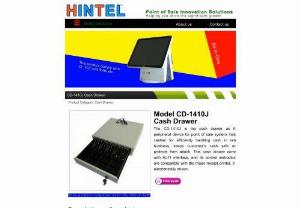 CD-1410J Cash Drawer - Hintel Solution - Hintel supply NEW GENERATION POS SYSTEMS and related cash drawer peripherals that are highly competitive over the system stability, reliability & cost performance. And also, it is simple to set up, use & maintain, and in the lower operating expenses.