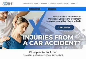 Axcess Accident Center of Provo - At Axcess Accident Center,  we believe in treating you until you're better,  even when you surpass your PIP coverage. We specialize in auto accident chiropractic and chiropractor whiplash treatments in Utah. We make sure you never pay out of pocket for your treatment and get your insurance to pay 100%. || Address: 2255 N University Pkwy,  #20,  Provo,  UT 84604,  USA || Phone: 801-210-0669