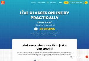 Live Classes Online at Prcatically - Live classes online by subject matter experts at Practically.  It helps the child now to revise his concepts, getting doubts clarified instantly, practicing assignments, solving problems by getting all the best practices and tips and much more. Download the app now