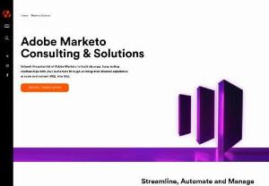 Adobe Marketo Consulting & Solutions - Avail Adobe Marketo Consulting Solutions to uplift the performance of your digital marketing efforts & Boost your organization\'s ROI. Build stronger, long-lasting relationships with your customers through an integrated channel experience at scale and convert MQL into SQL.Get in touch now!