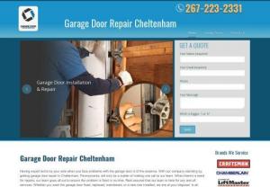Garage Door Service & Repairs Techs Cheltenham - Our garage door repair company offers various services at competitive rates. Whether you need to get your door replaced, or it is time for garage door maintenance, we are happy to help you. We can fix any problem that may occur with your garage door. Phone 267-223-2331