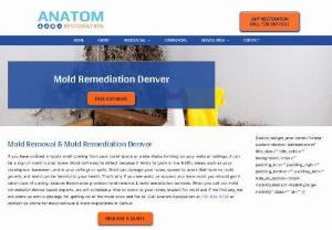 FREE Estimate on Mold Remediation Denver, 24*7 Available, Call us - 720-514-3739 - When you call our mold remediation Denver based experts, we will schedule a time to come to your home, inspect for mold and if we find any, we will come up with a strategy for getting rid of the mold once and for all. Call Anatom Restoration at (720) 715-7773 or contact us online for mold removal & mold inspections in Denver.