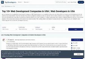 Top Web Development Companies in USA - An extensively researched list of top Web developers in USA with ratings & reviews to help find the best Web development companies based in the USA.