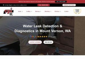 Water Leak Detection in Mount Vernon, WA - Think your home is hiding a leaking pipe? Call (360) 565-5877 to schedule immediate leak detection in Mount Vernon, WA.

Many older homes will develop leaks in the water line over time. Since these leaks are often hidden behind your walls or your ceiling, they are difficult to notice right away and can go on for days or weeks before you finally realize there\'s a problem.