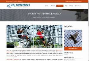 Sports nets - Sports nets in Hyderabad are advancing a wide extent of Sports Networks. Our extent of frameworks has been commonly esteemed by players, tutors and sports sweethearts. This framework is used in a general sense in cricket, where it goes about as a fence that stops the ball and besides as an approach to control the gatherings entering the field. Raj Enterprises sports nets are all around regulated and are a reliable supply creator and exporter of a wide extent of diversions frameworks. Sports...